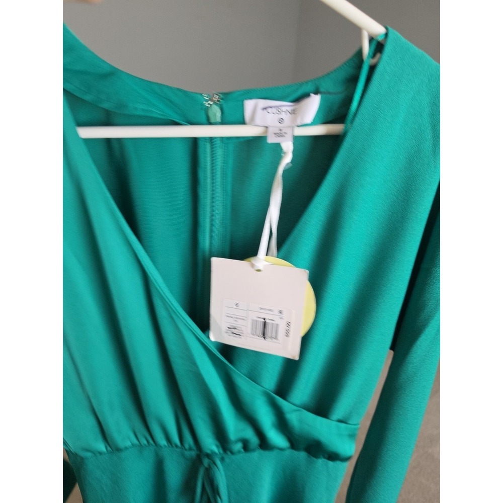 Cushnie For Target Emerald Green Wrap Dress Long-Sleeve - US 6 - Picture 7 of 13